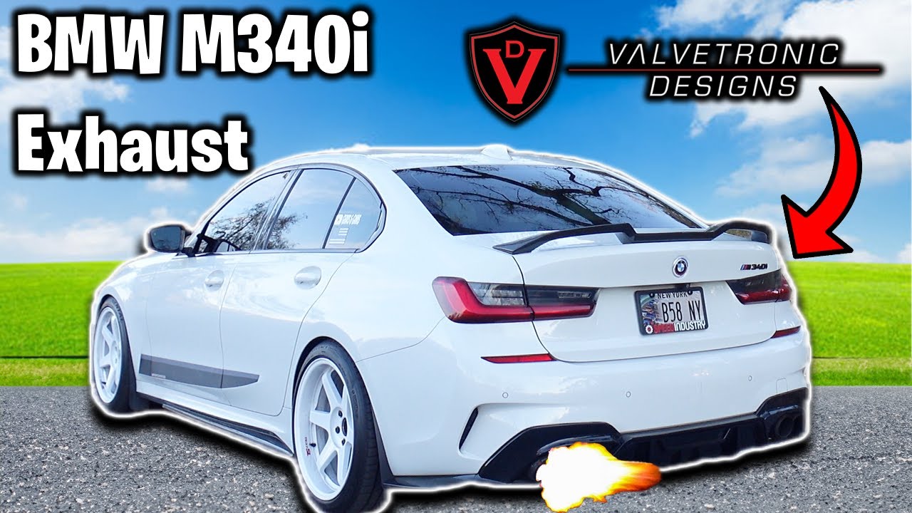 Выхлопная система BMW M340i Valvetronic и даунпайп Catless, БЕЗУМНЫЙ звук