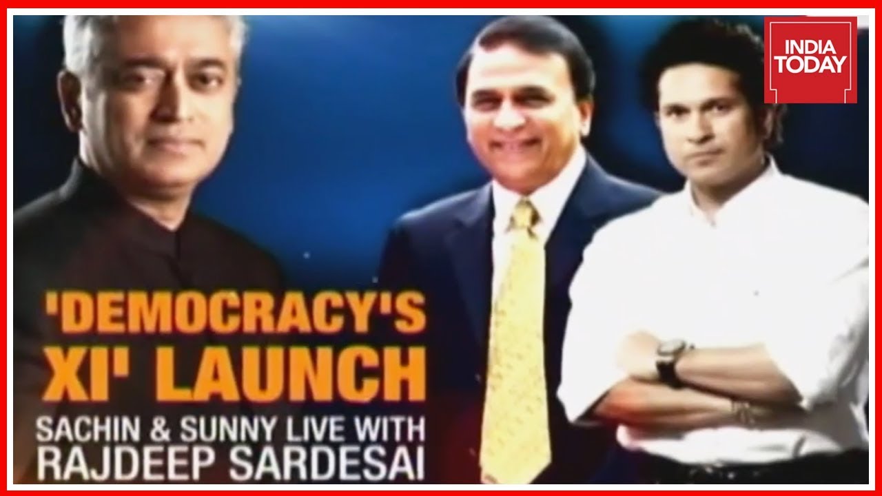 Sachin & Gavaskar With Rajdeep Sardesai At 'Democracy's XI' Launch | India Today Exclusive