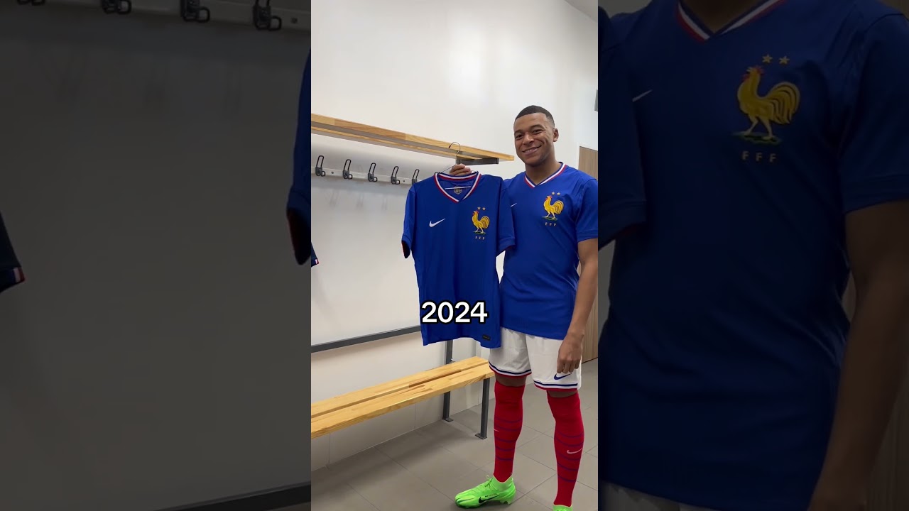 Kylian Mbapp&eacute; pr&eacute;sente le maillot bleu #shorts