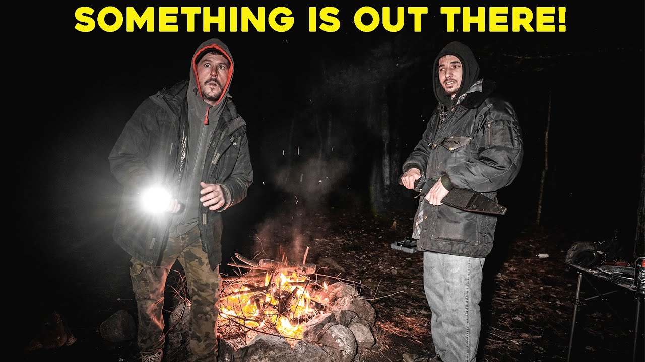 (SOMETHING IS VERY WRONG HERE!) VERY SCARY NIGHT WINTER CAMPING IN THE HAUNTED MURDER WILDERNESS