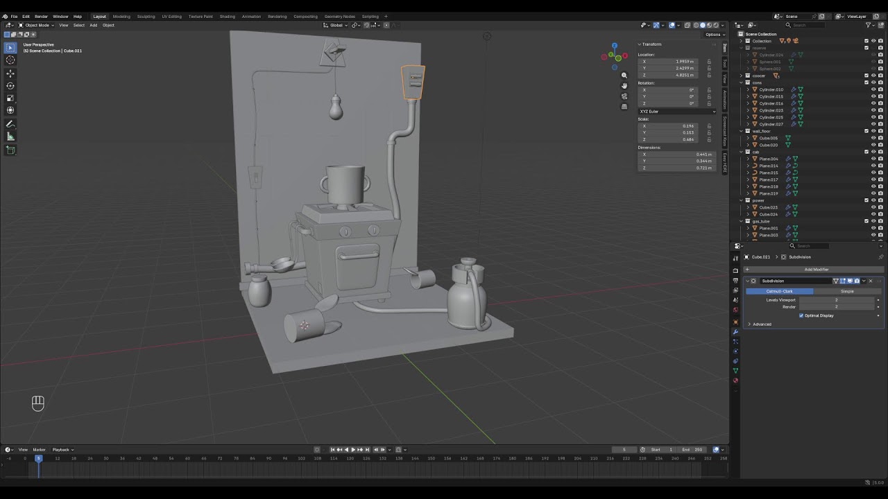 Creating a Stylized Kitchen Diorama LIVE | Blender & ZBrush