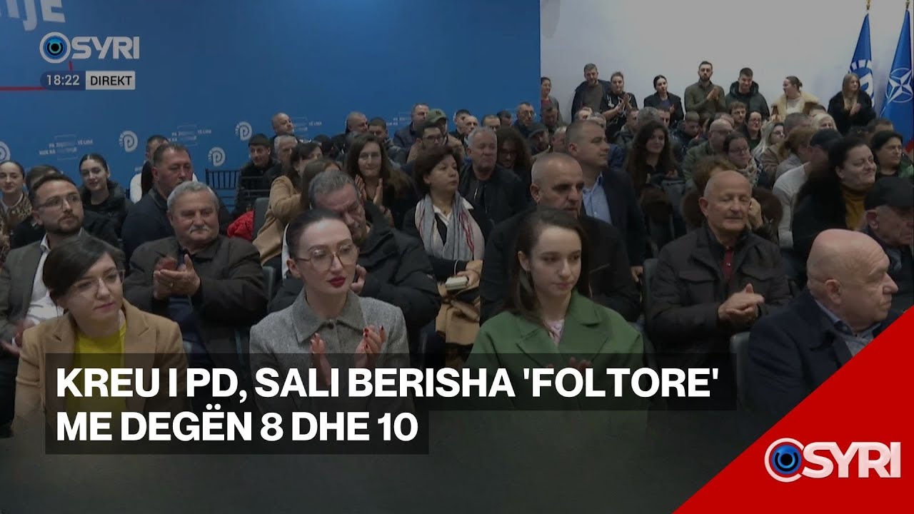 Kreu i PD, Sali Berisha 'foltore' me degën 8 dhe 10