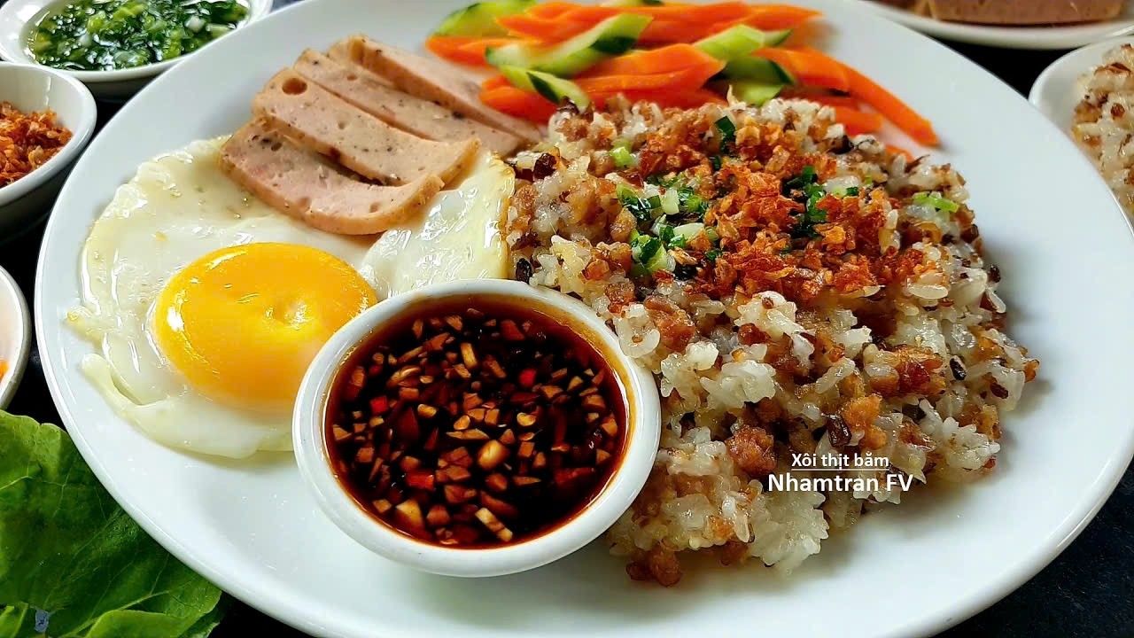 X&Ocirc;I THỊT BẰM Dẻo thơm ngon nấu bằng nồi cơm điện nhanh đơn giản dễ l&agrave;m |Nhamtran FV