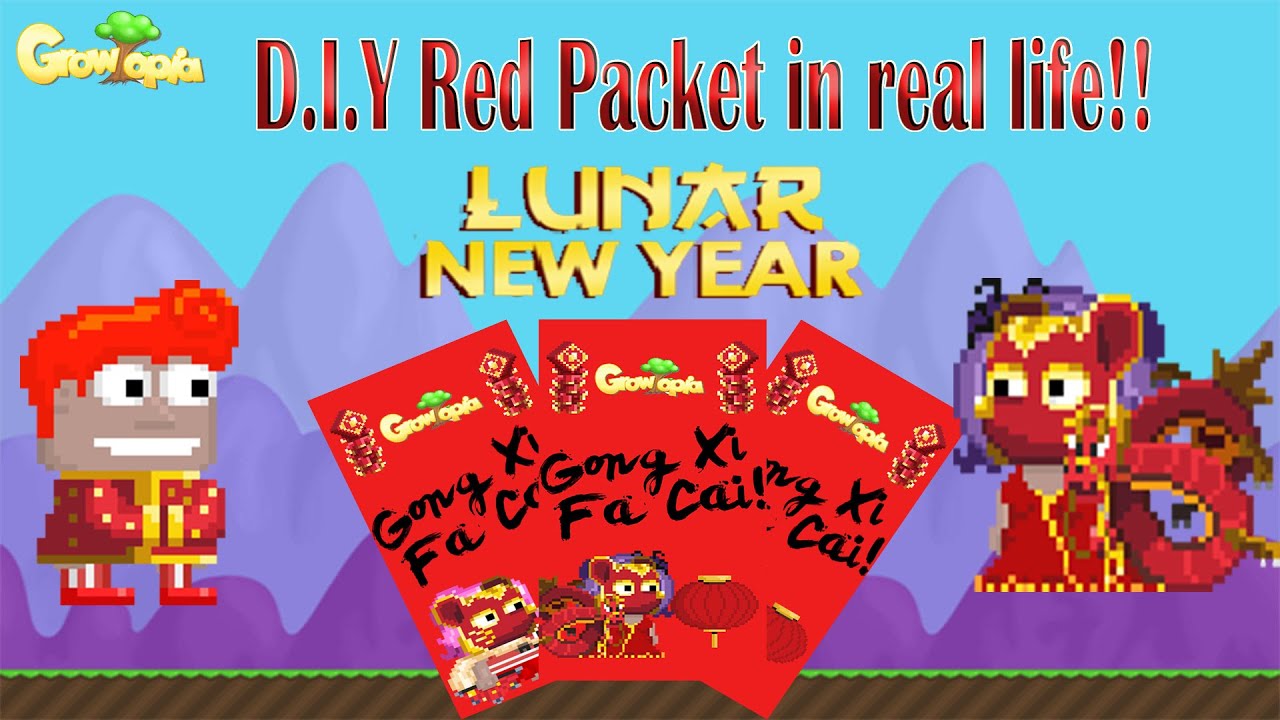 Growtopia | D.I.Y Red Packet In Real Life | Lunar New Year!