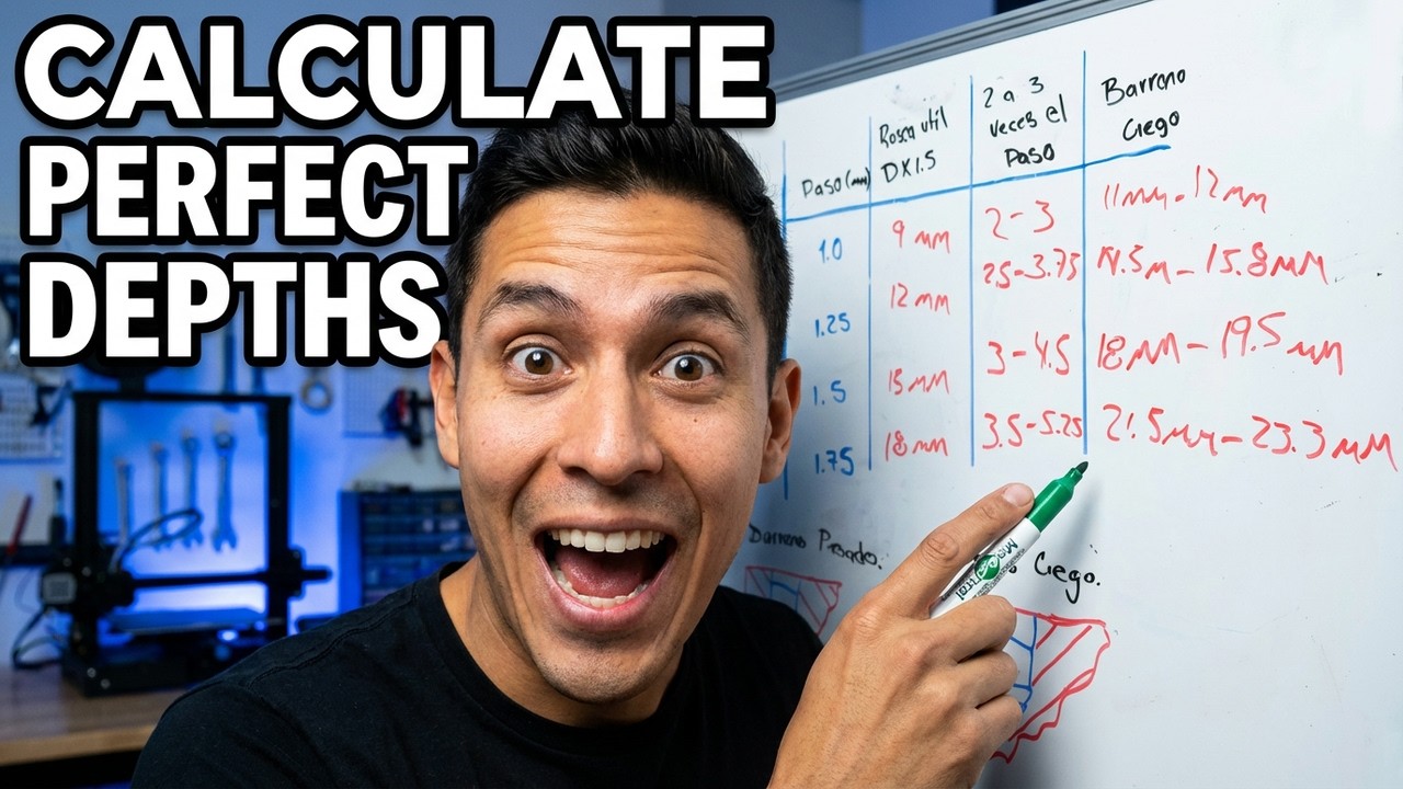 Cálculo de Profundidad para Roscas Métricas | Guía Completa