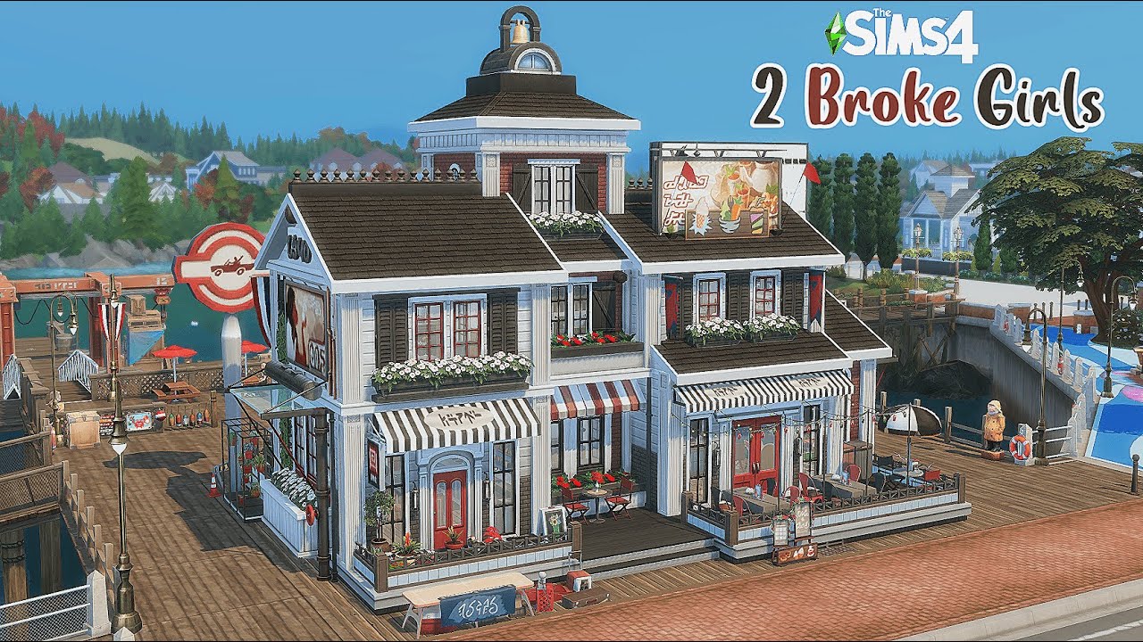 2 Broke Girls | Bakery and Apartment | The Sims 4 | Stop Motion Build | No CC