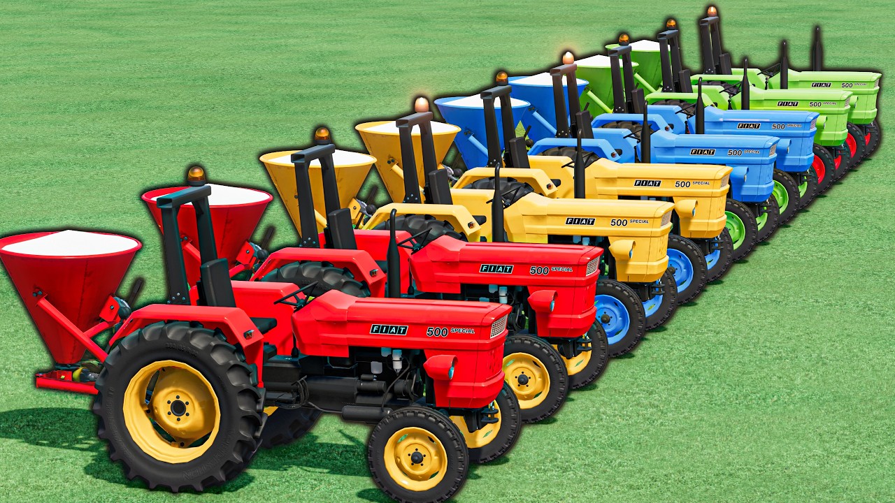 PERFECT CLASSIC TRACTOR CONVOY ! SATISFYING FIAT 500 FARMING ! TRANSPORT TRUCKS FS22