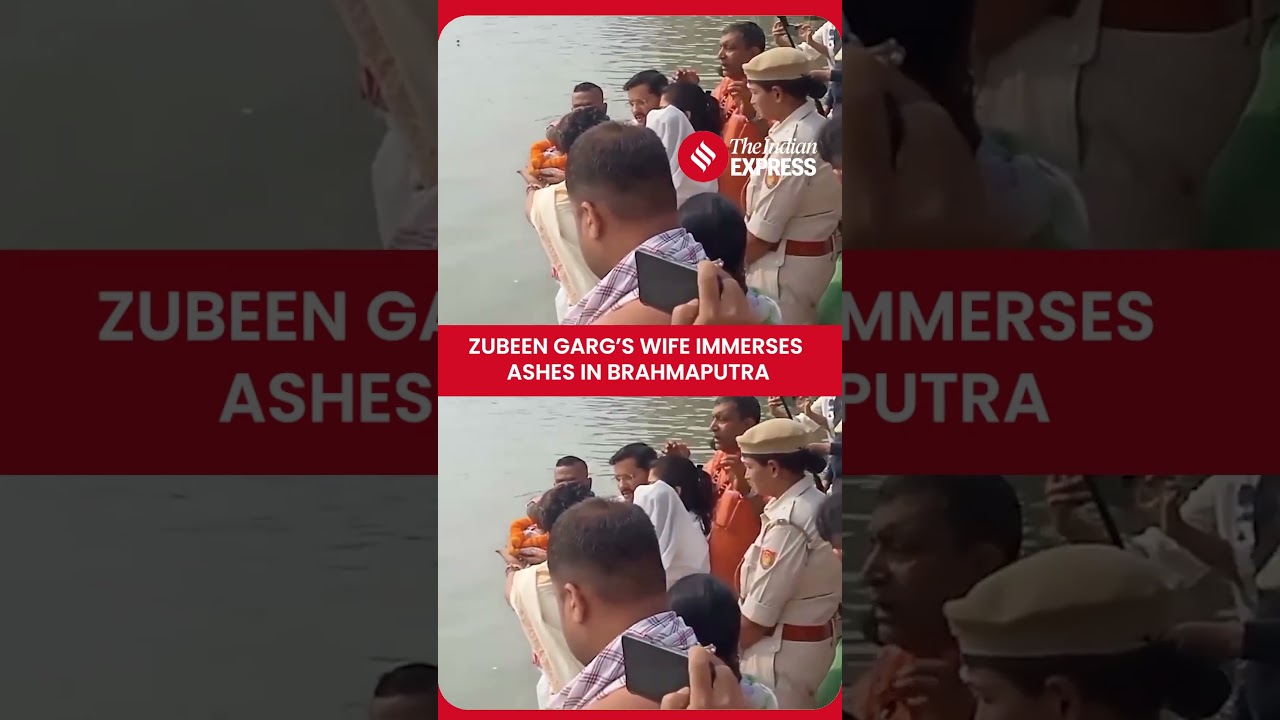 Zubeen Garg&rsquo;s Wife Immerses His Ashes In Brahmaputra In Assam