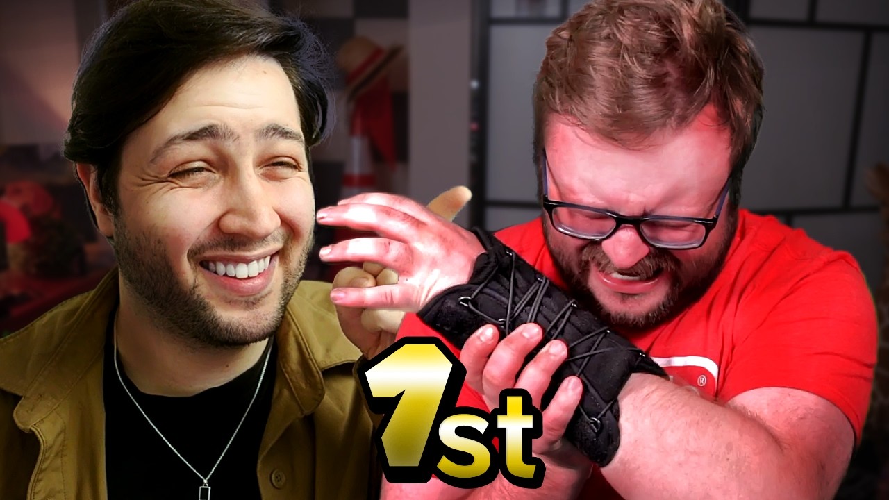 My friend broke his arm so I challenged him to video games.