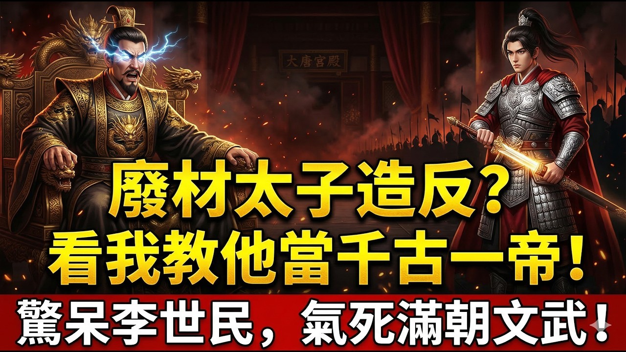 ✅️穿越大唐成了廢材太子的伴讀？明知道1年後太子造反我要掉腦袋！看我如何逆天改命，把紈絝教成千古一帝，驚呆李世民！| 唐朝爽劇 | 歷史逆轉
