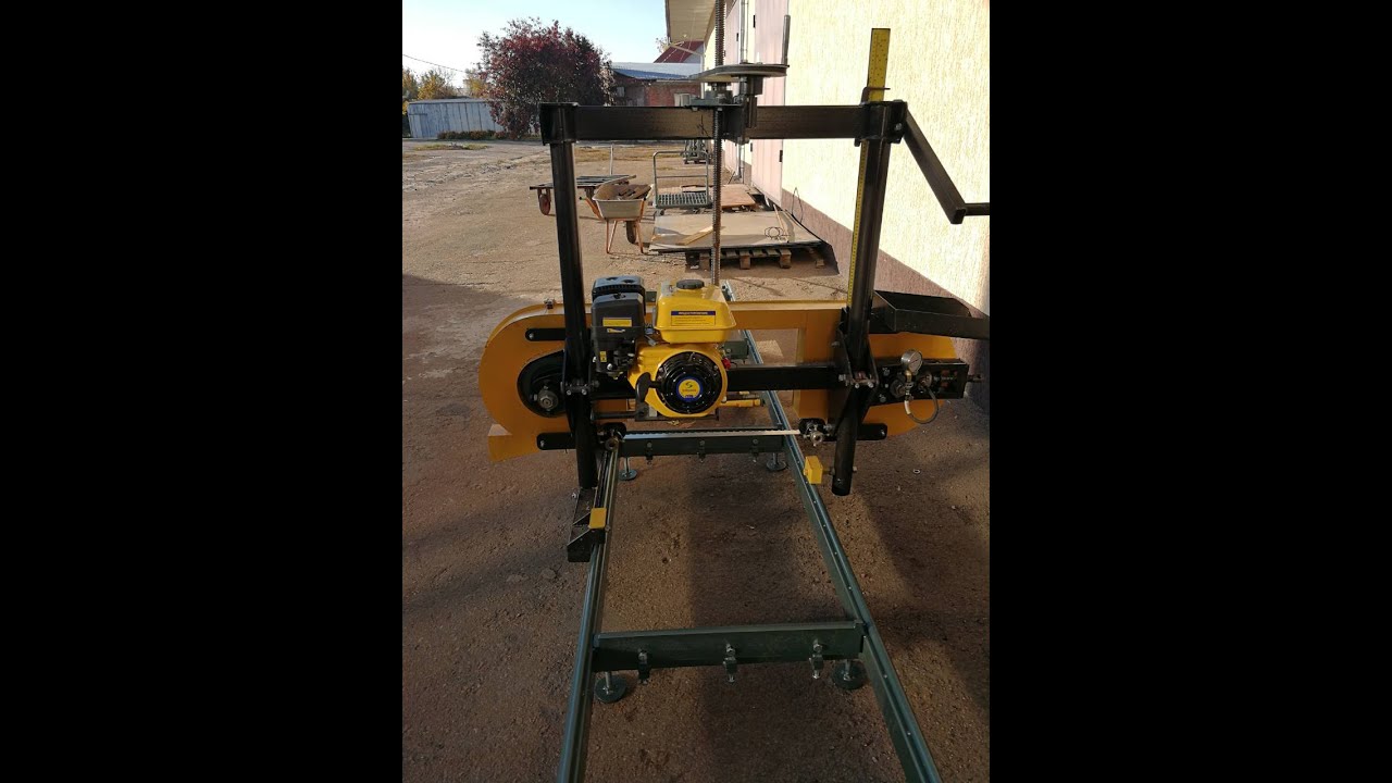 Мобильная ленточная пилорама HBS-3 с бензиновым двигателем от ТМ Lenker.