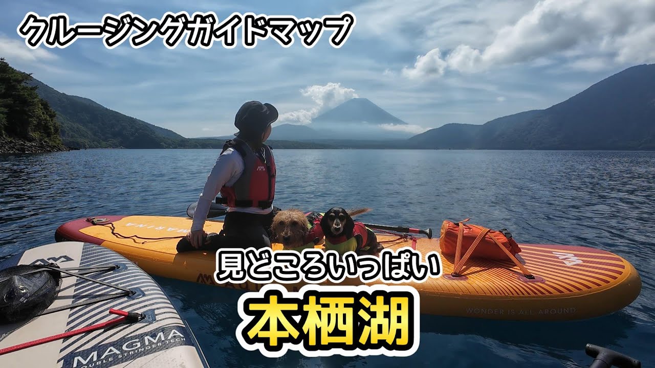 本栖レークサイドキャンプ場を拠点に、SUPで本栖湖のおすすめスポットを回った【ミニチュアダックスフンド】SUP and camping on a beautiful lake