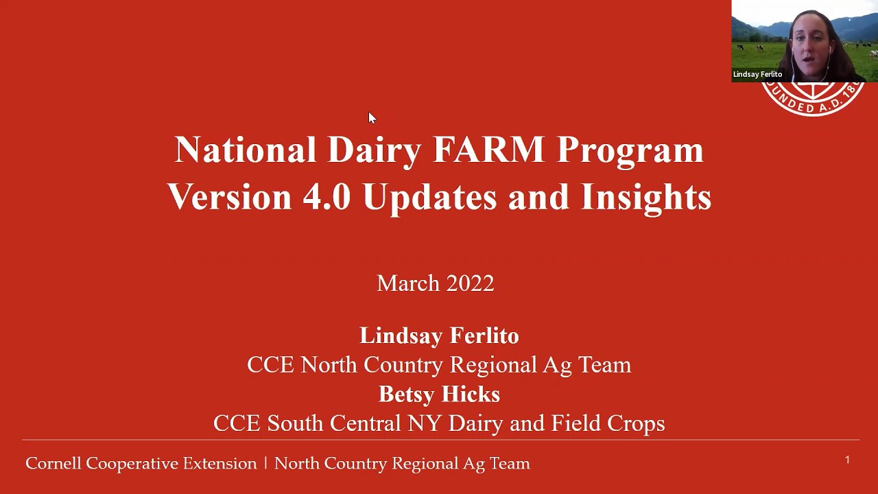 National Dairy FARM Program Version 4.0 Updates and Insights