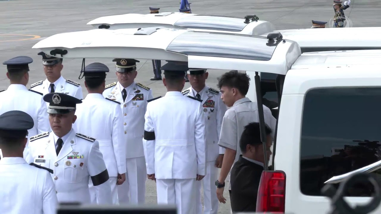 Arrival of the remains of PAF pilots who perished in Mindanao jet crash