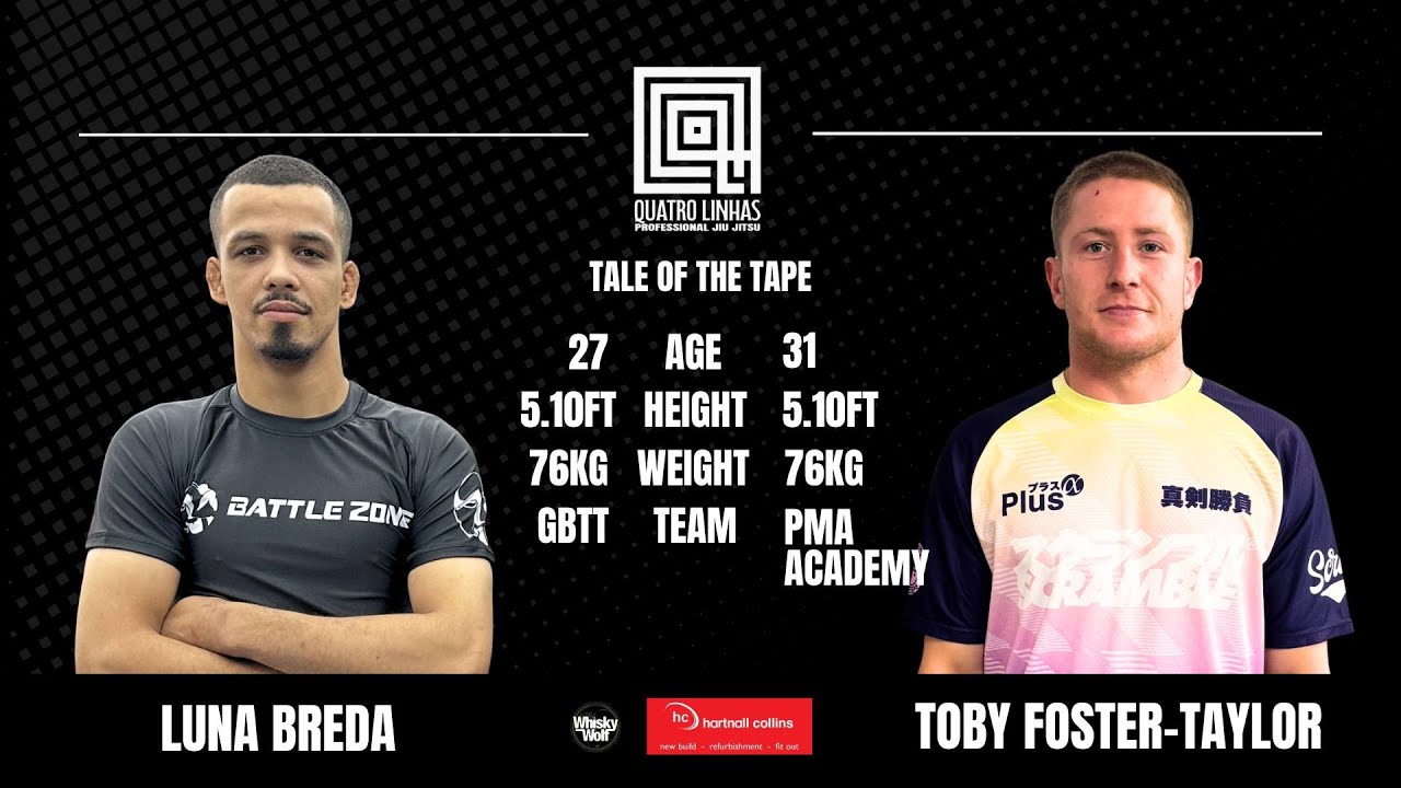 LUNA BREDA vs TOBY FOSTER-TAYLOR | Quatro Linhas 2nd Event | August 30th, 2025