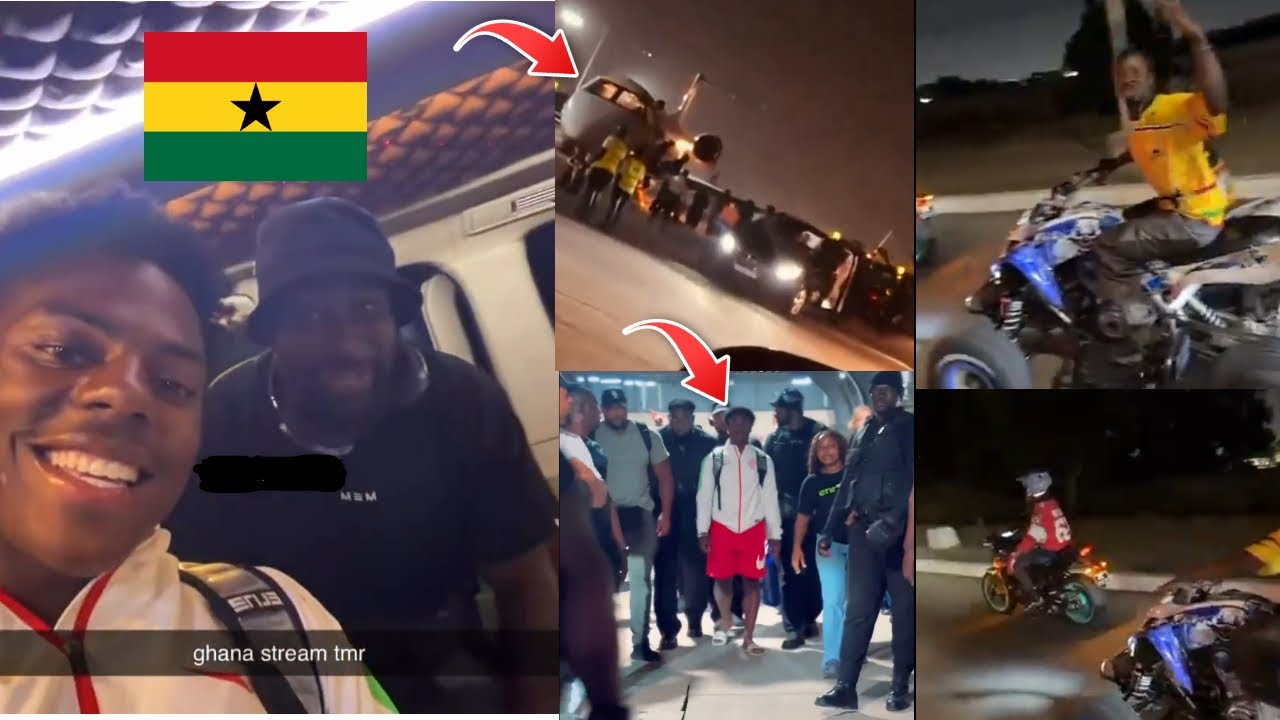 ishowSpeed lands in Ghana and he is loving the energy already from Ghanaians welcome wow!