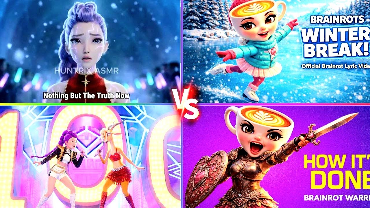 Epic AI Showdown: Winter Coffee Hero vs Truth Seeker and Neon Pop Stars in Arena Battle