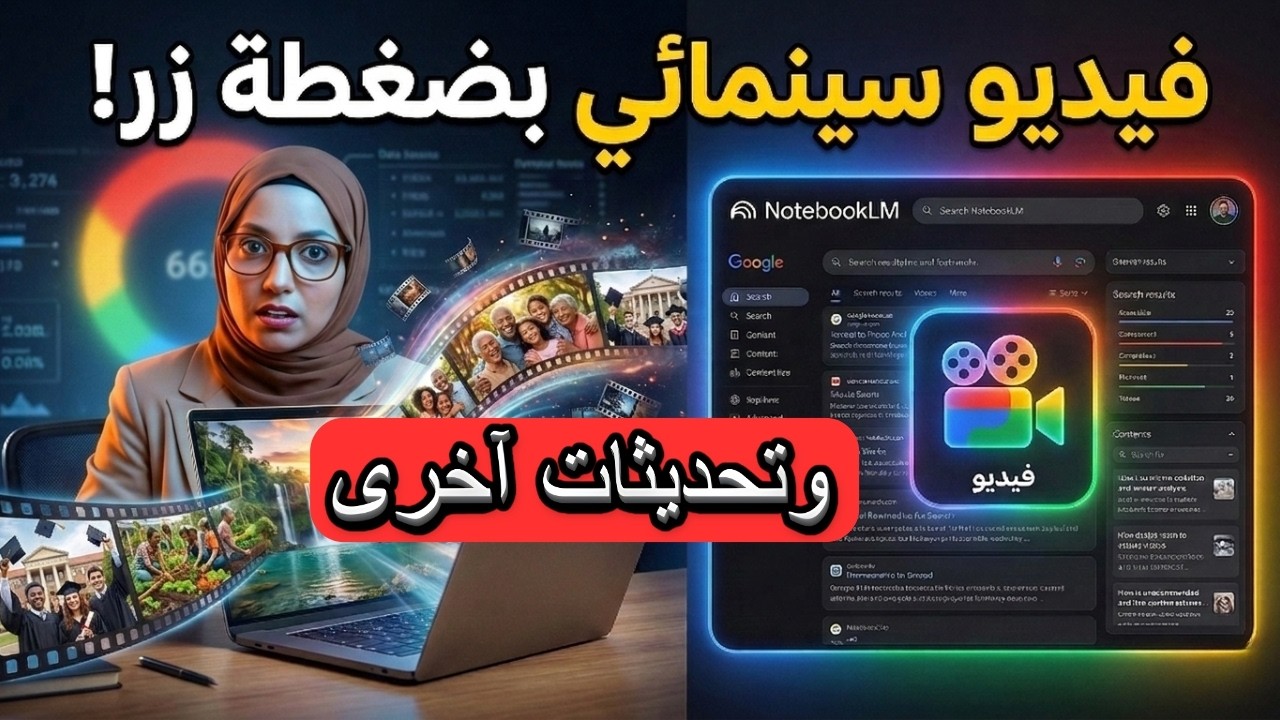 جوجل وتحديثات ضخمة  داخل NotebookLM: توليد أفلام سينيمائية ومفاجاة داخل المخططات البيانية!