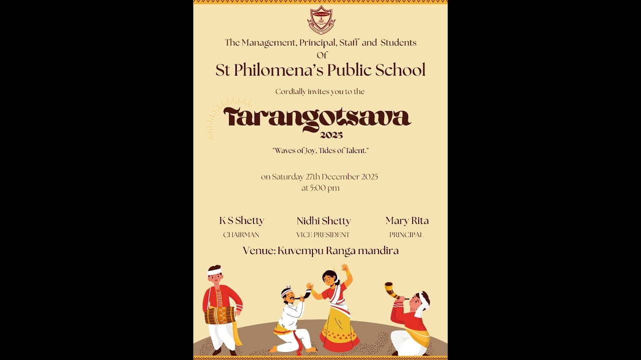 Tarangotsava | St Philomena's Public School | 27th Dec 2025