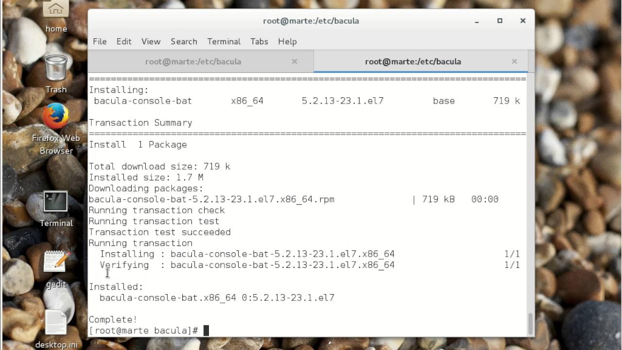 bacula client configuration backup-restore centos7