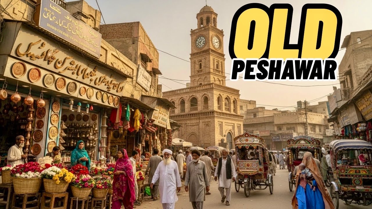 4K Old Peshawar Street Walk &ndash; Historic Architecture, Ancient Bazaars & Daily Life