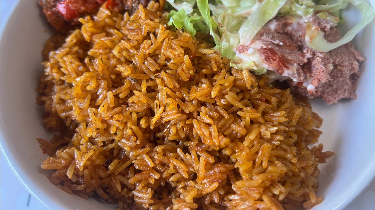 BEST WAY TO PREPARE GHANA 🇬🇭 COCONUT JOLLOF RICE #food #cooking #ghanajollof #youtube
