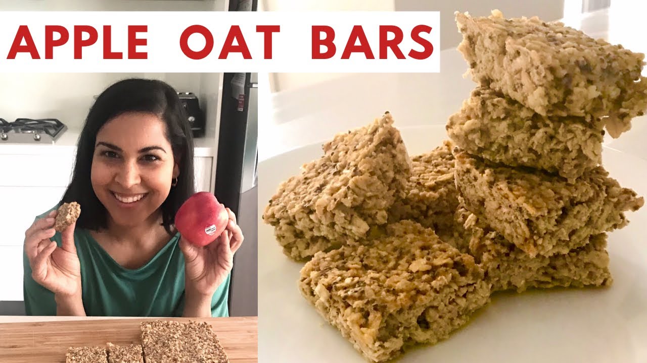 Apple oat bar recipe | Easy low sugar breakfast or snack