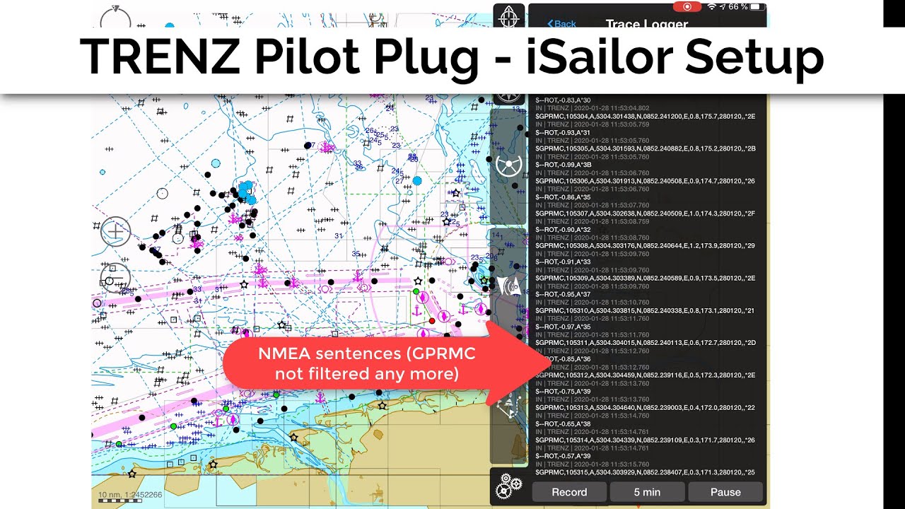 TRENZ Pilot Plug - iSailor setup