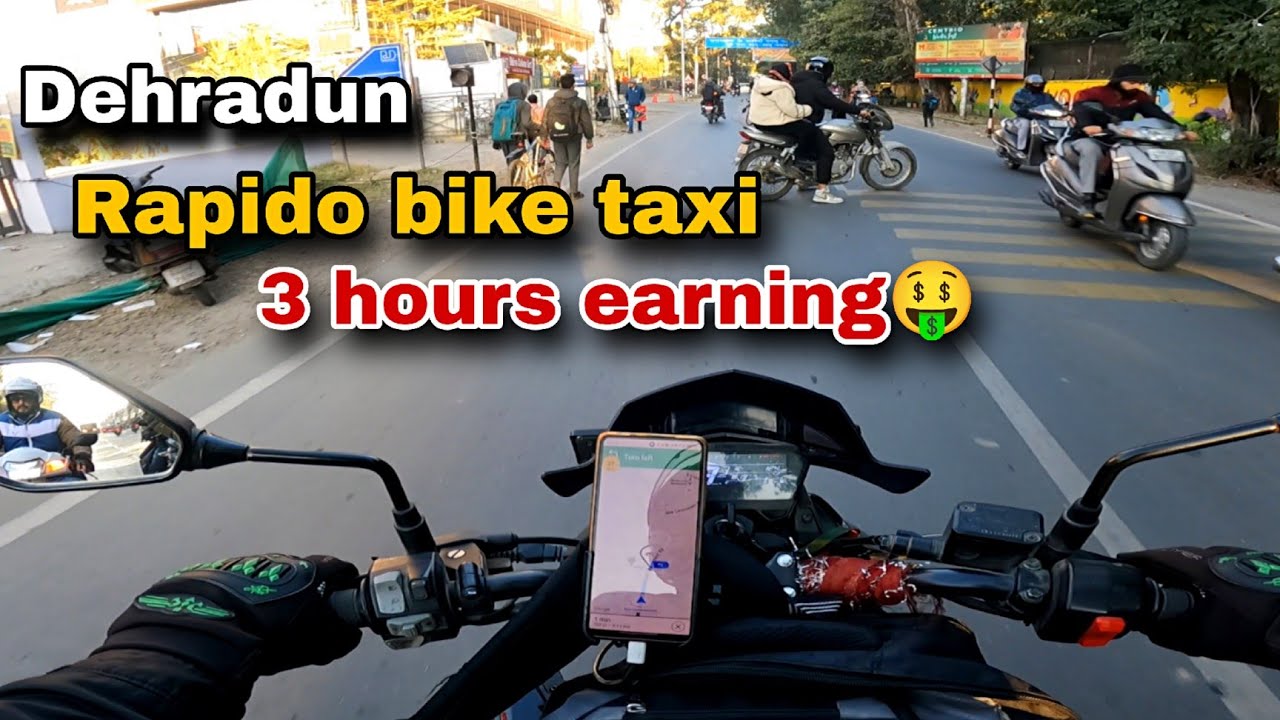 Rapido bike taxi 🚀 3 ghante m kitna kamaya??🤑!! #dehradun #rapido