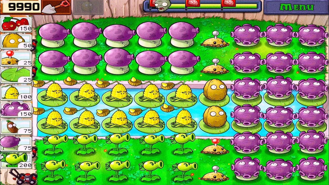 Plants vs Zombies • Adventure Pool Level (3/4) • Full Walkthrough HD [ 1080p ] [ 60 fps ] 