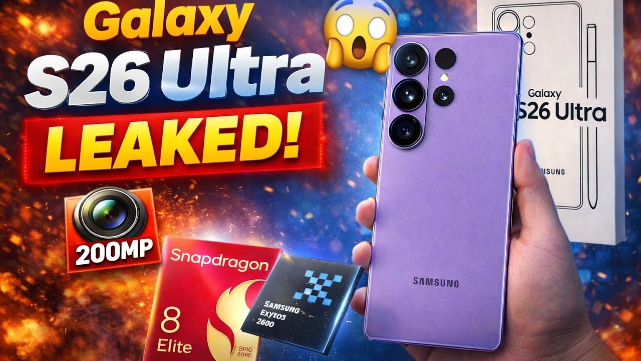 Samsung Galaxy S26 Ultra Leaks: Design, Camera & Specs Revealed
