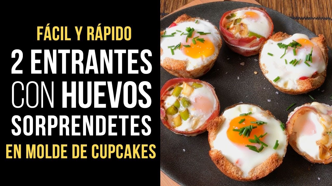 2 Entrantes con Huevos Fáciles y Sorprendentes | Receta con molde de cupcakes al horno