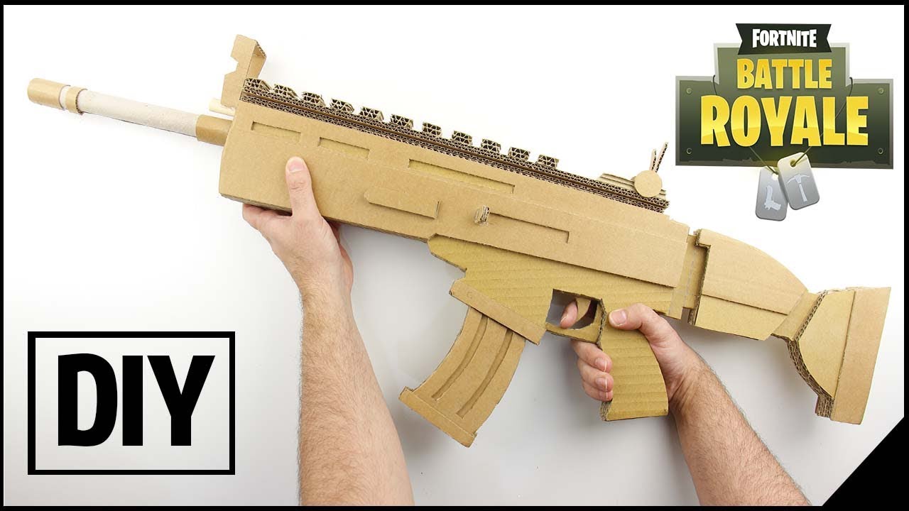 HAZ TU PROPIA SCAR DE CARTÓN/CARDBOARD SCAR DE FORTNITE! Dcrafting
