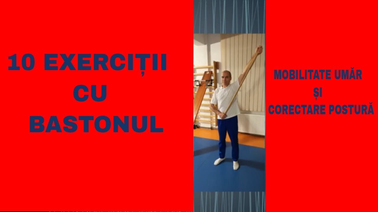 Exercitii fizice cu bastonul