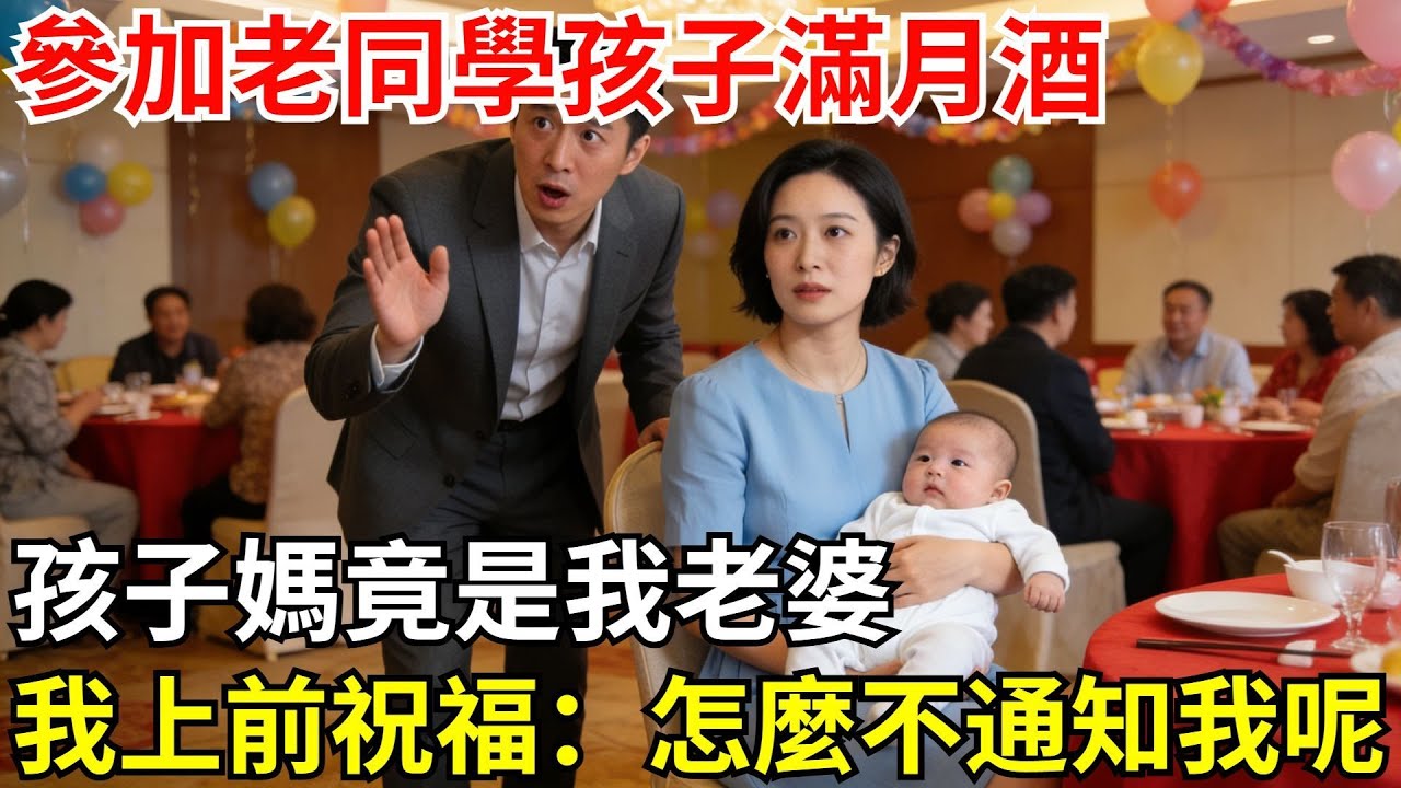 參加老同學孩子滿月酒，孩子媽竟是我老婆，我上前祝福：怎麼不通知我呢？#故事#情感