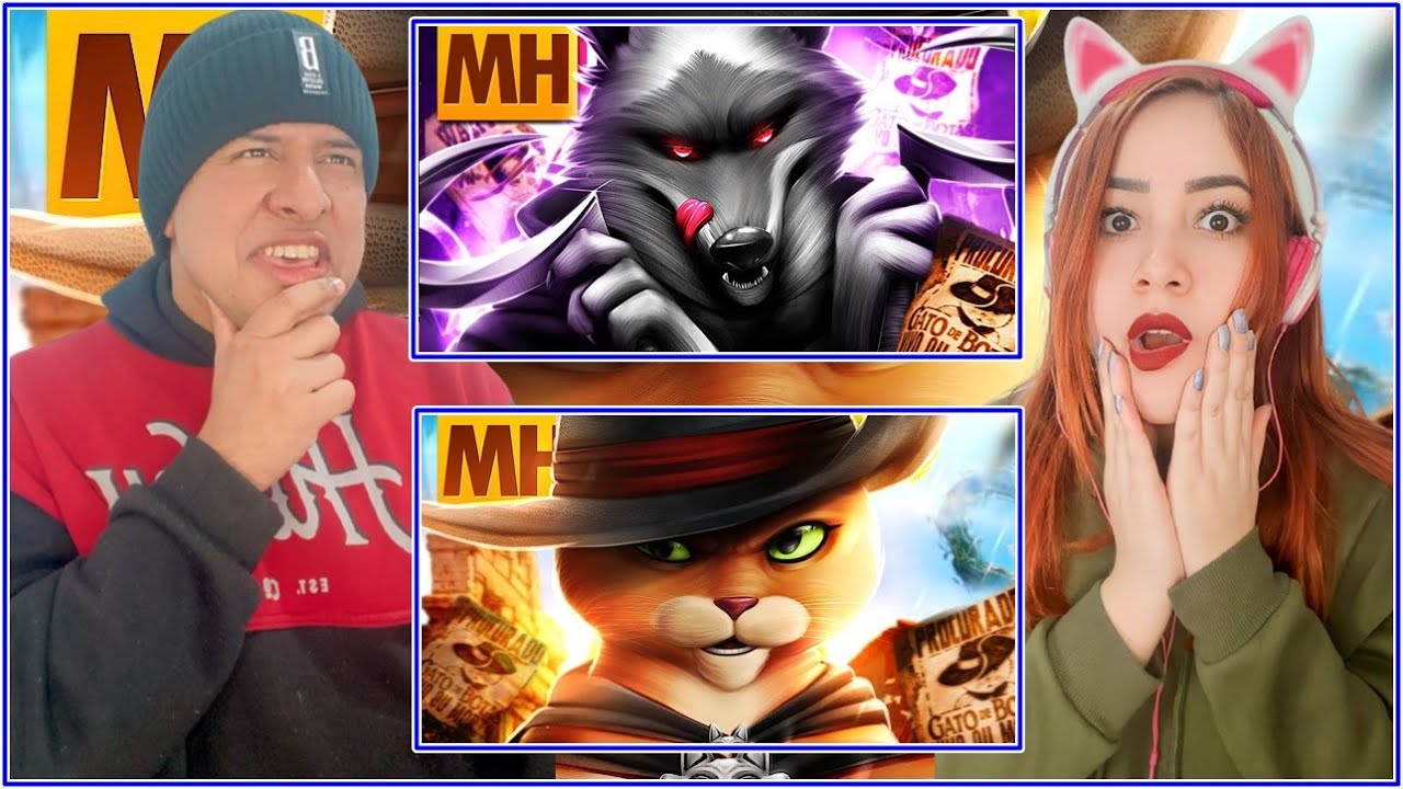 REAGINDO AO LOBO da MORTE E AO GATO DE BOTAS DO MHRAP - REACT DO MHRAP GATO DE BOTAS 2 - EM CASAL