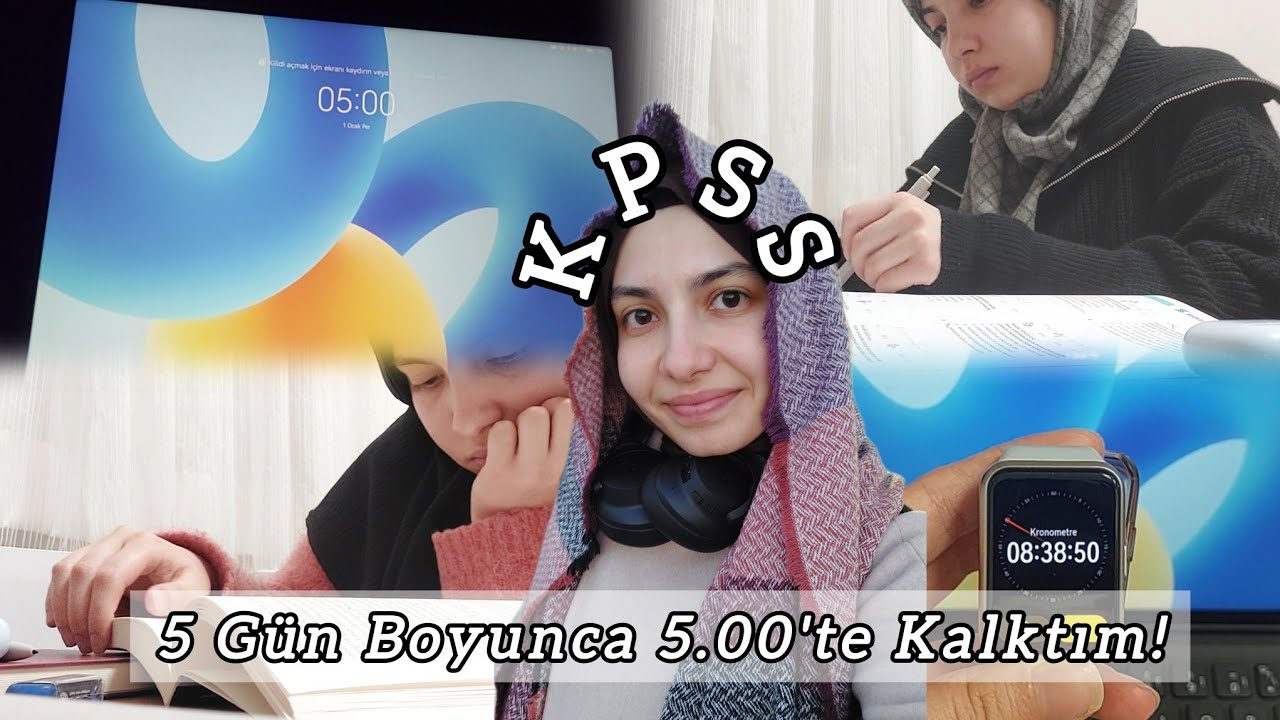 5 Gün Boyunca 05:00'te Kalktım: Gerçekten Verimli Miydi, Yoksa Boş Mu Geçti? 🤒KPSS Vlog #14 