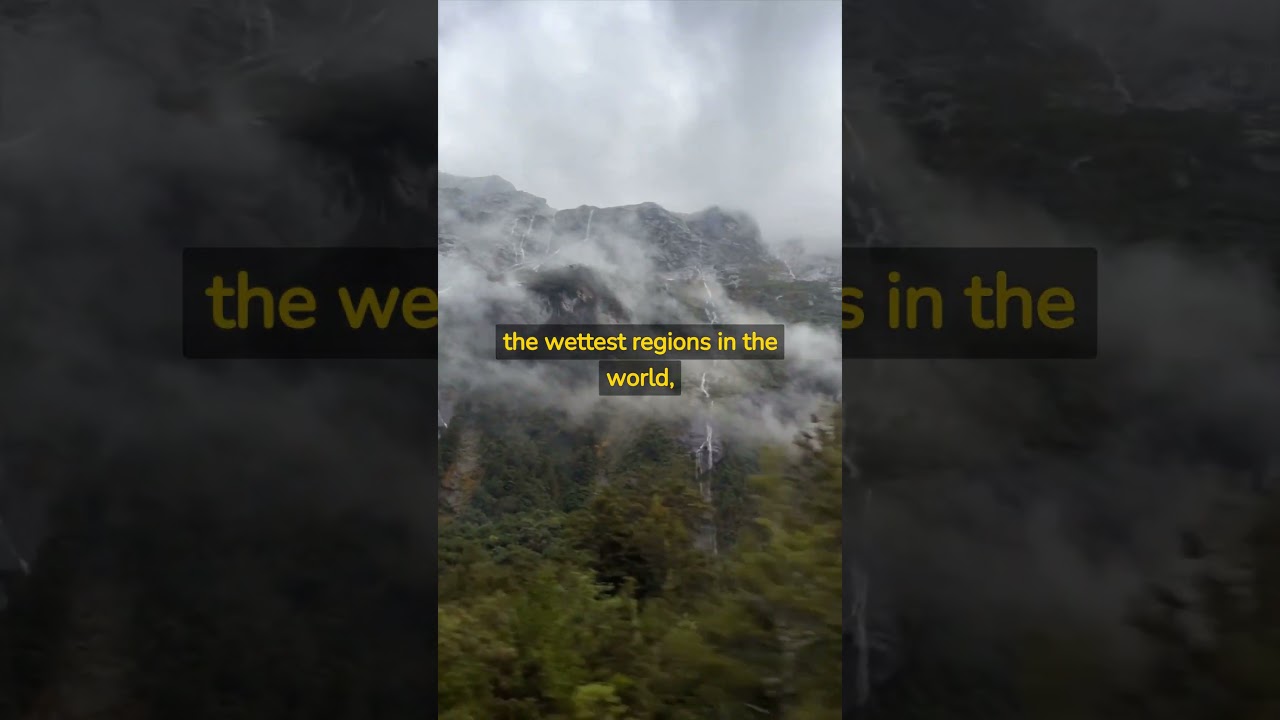 Wettest region in the world, Fiordland, New Zealand #shorts #newzealnd #fiordland