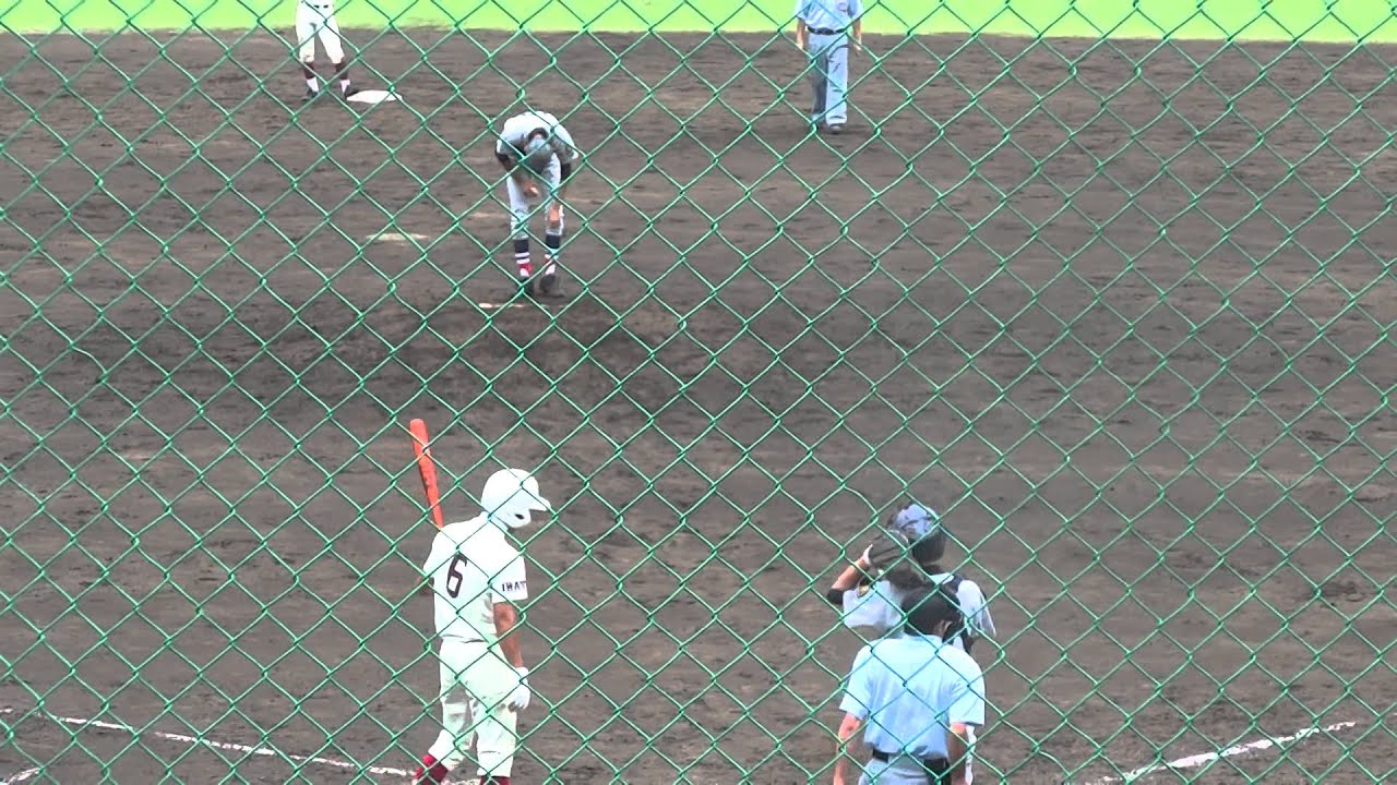 140713 水沢高校 9回裏逆転サヨナラ勝ちの場面 対花巻農戦