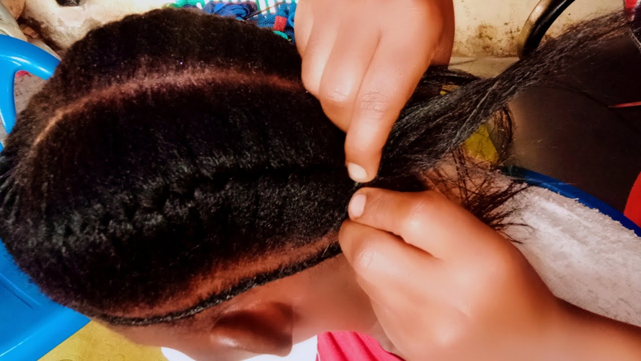 HOW TO: 🔥🔥 SIMPLE AND EASY CORNROW / BEGINNERS / FRIENDLY / NIFAH FACES AND HAIR