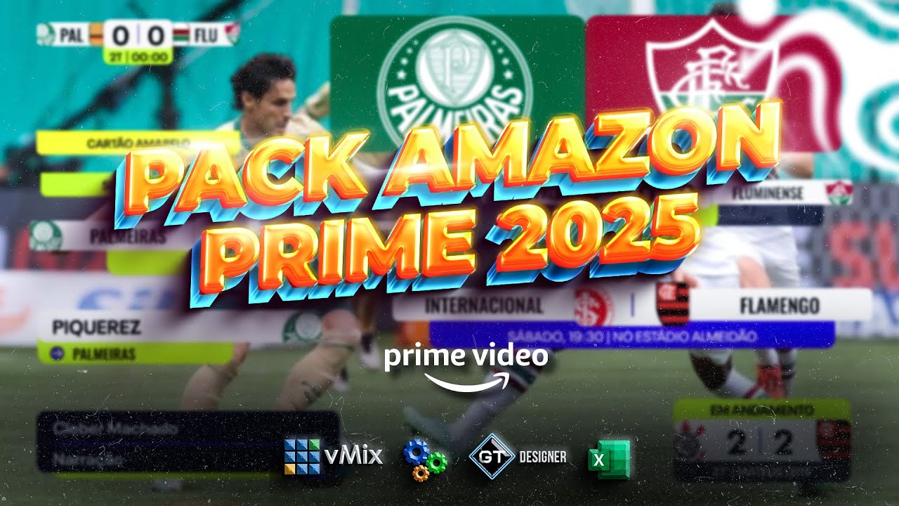 PACK AMAZON PRIME 2025 PARA VMIX - COM TÍTULO PARA PÊNALTIS! TODO EDITÁVEL PELO GT TITLE.