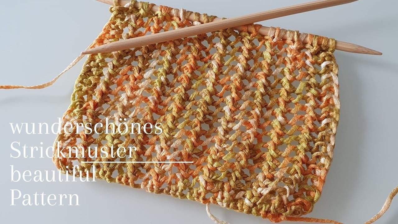 Lochmuster stricken | Beautiful Pattern Knitting | ажурный узор спицами