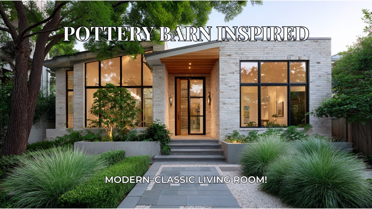 Преображение гостиной в стиле модерн-классики Pottery Barn | Уют встречает шик
