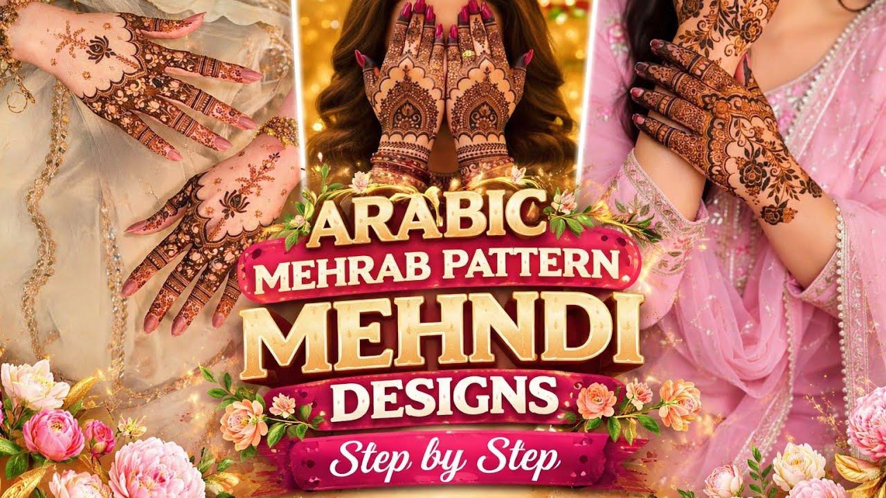 Simple and quick Arabic Mehndi Design | Easy Way Step by Step 2026🌿