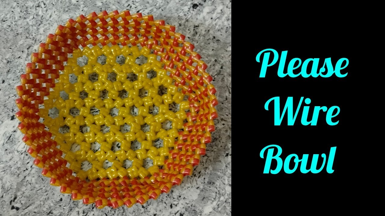 மீதமான ஒயரில் கூடை  / Plastic Wire Bowl