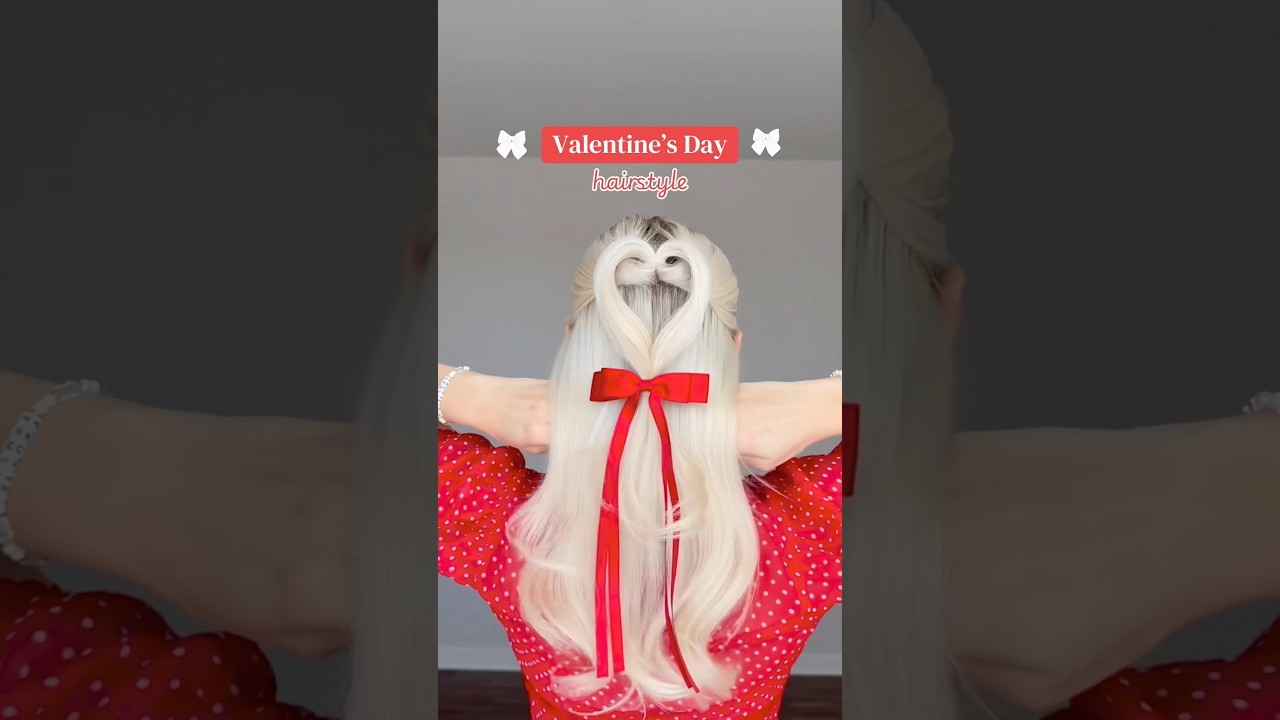 Valentine&rsquo;s Day Hairstyle!❤️✨ #shorts #hairstyle #hairtok #haircare #valentinesday