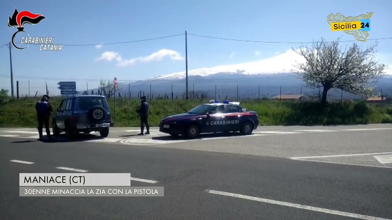 Maniace (CT), dissidi in famiglia: 30enne minaccia la zia con la pistola e viene arrestato