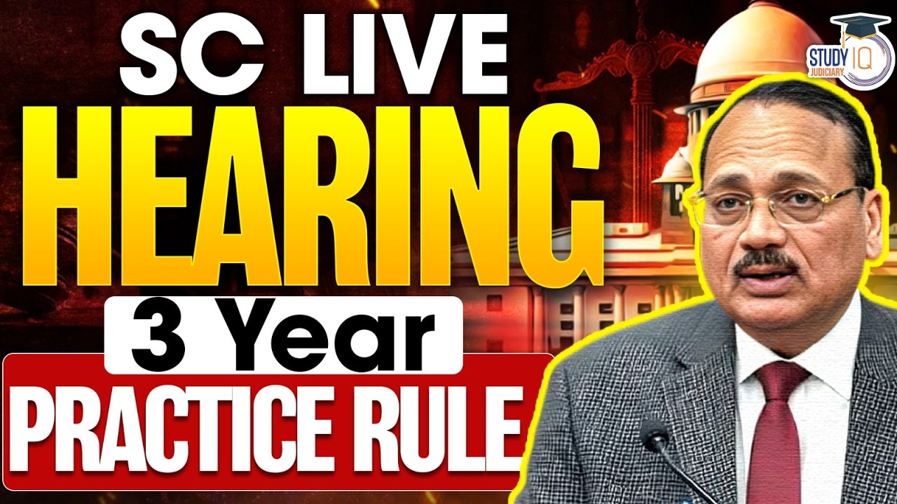 SC Live Hearing on 3 Year Practice Rule