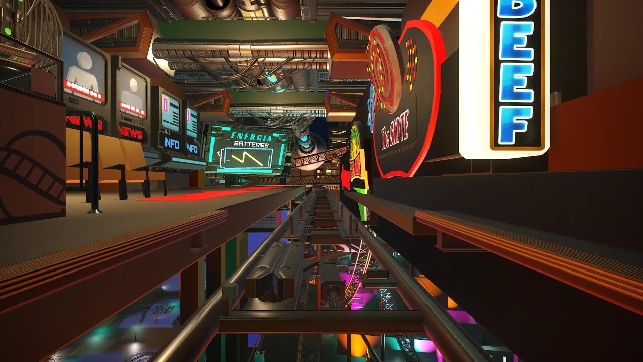 【4K60P】プラネットコースター ジェットコースター 「サイバースラム・ザ・ライド」 / Cyber Slums the ride Roller Coaster at Planet Coaster