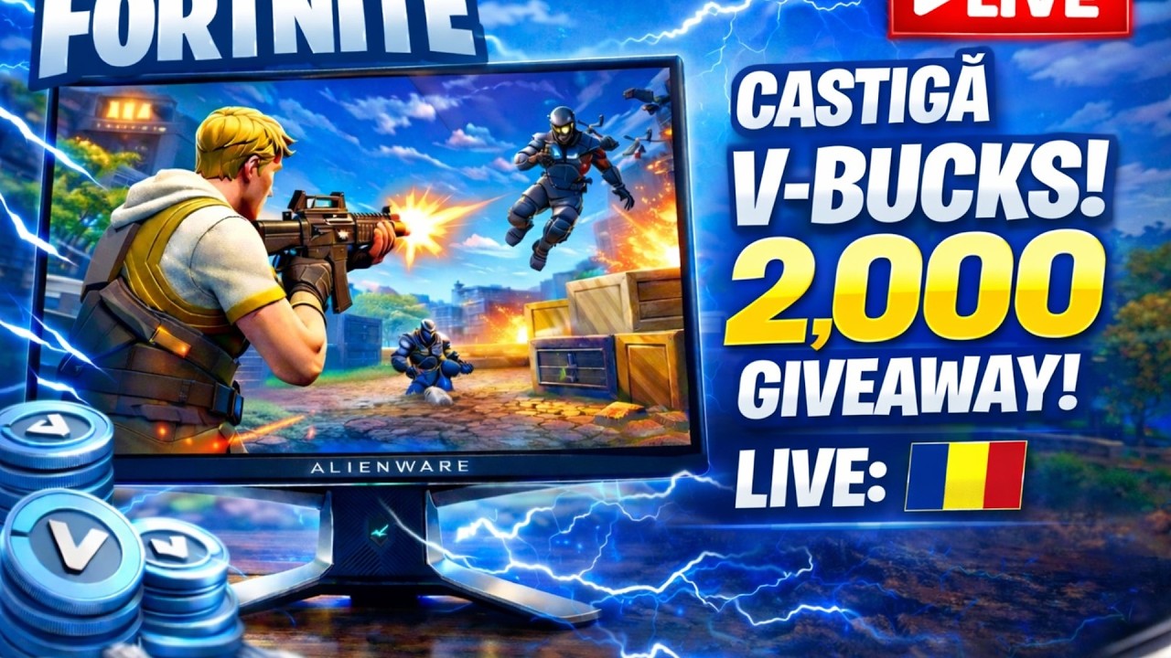 🔴 Live Fortnite Romania! #237 🚀 Giveaway gift 2.000 VBucks si setari Boost FPS!